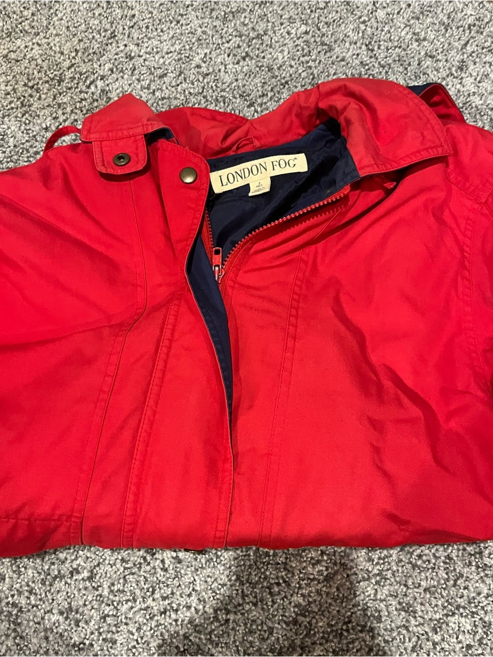 London Fog Women's Bright Red Trench Coat